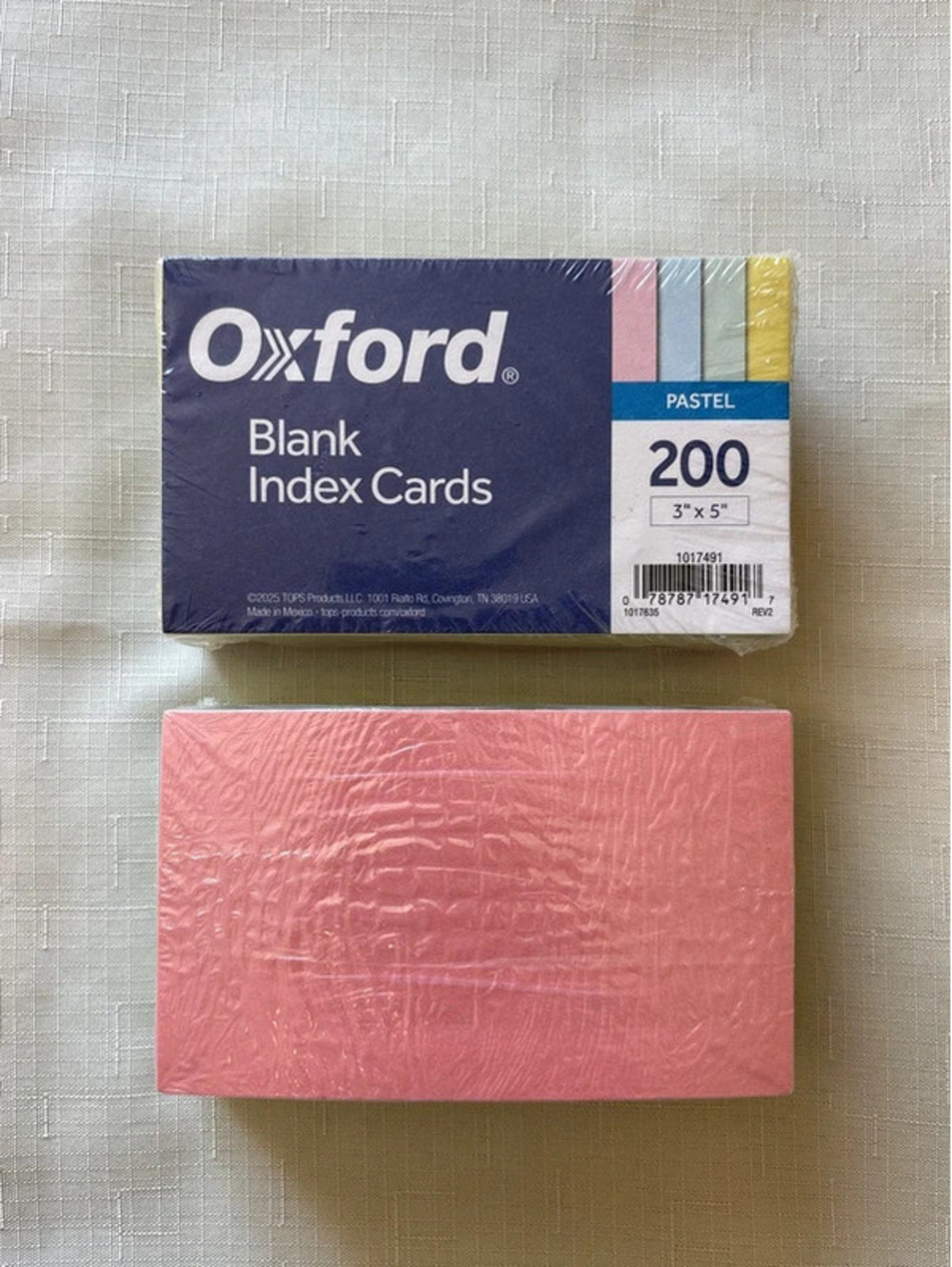 Blank index cards pastel 400 count - 2 pack